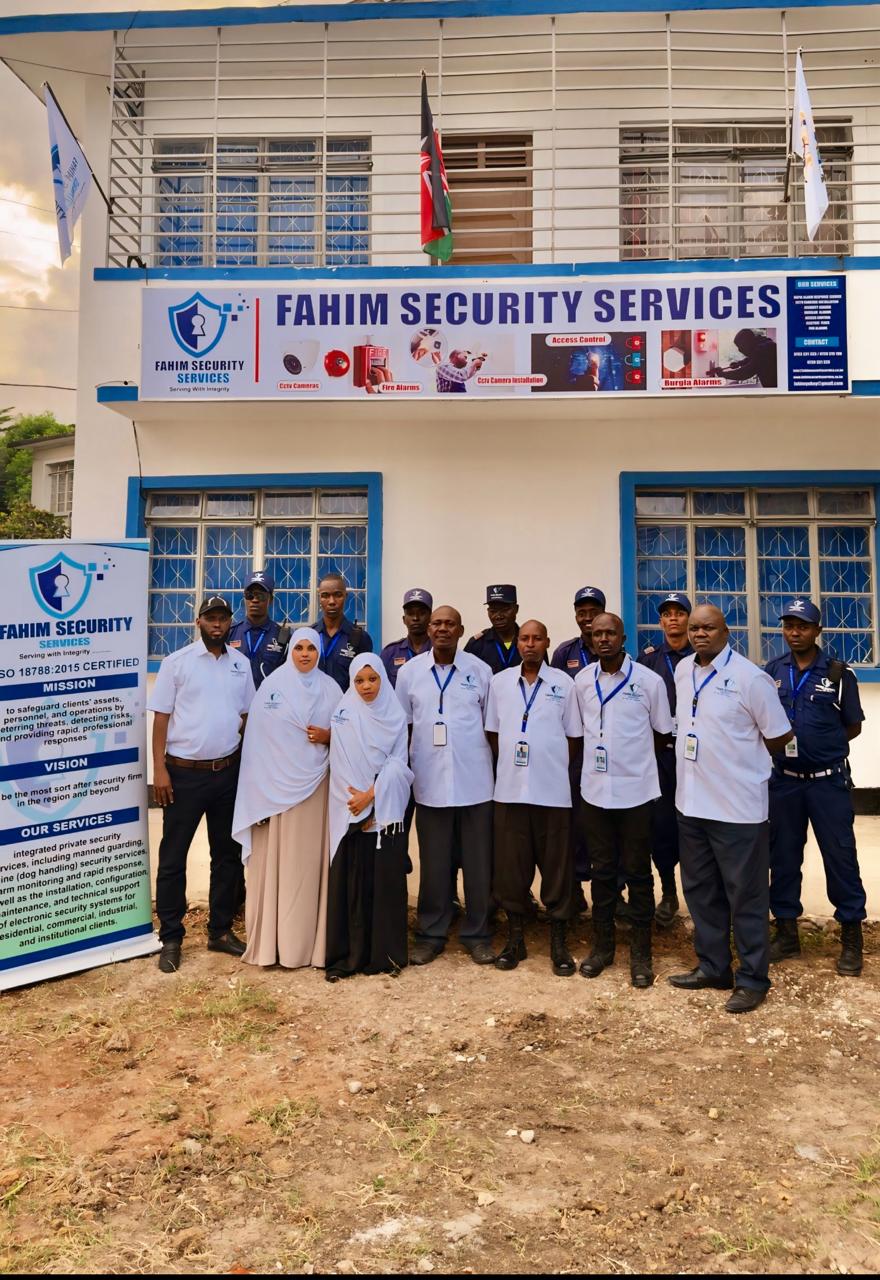 The Fahim Security team outside the head office